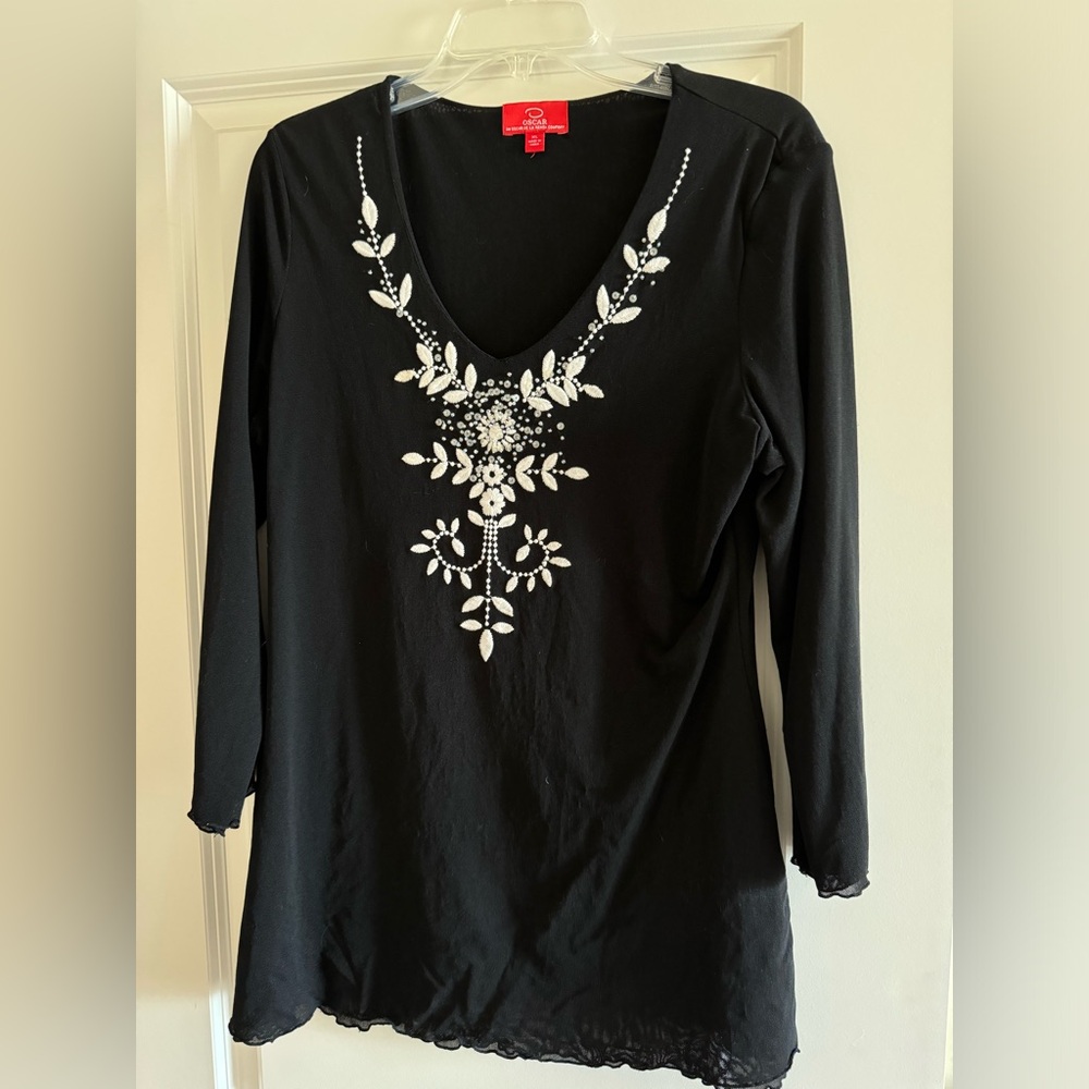 Oscar De La Renta Beaded Shirt